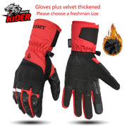 Motorcycle Gloves Windproof Waterproof Guantes Moto Men Motorbike Riding Gloves Touch Screen Moto Motocross Gloves Winter Motorbike Riding Gloves DailyAlertDeals SU07-Red Gloves M China