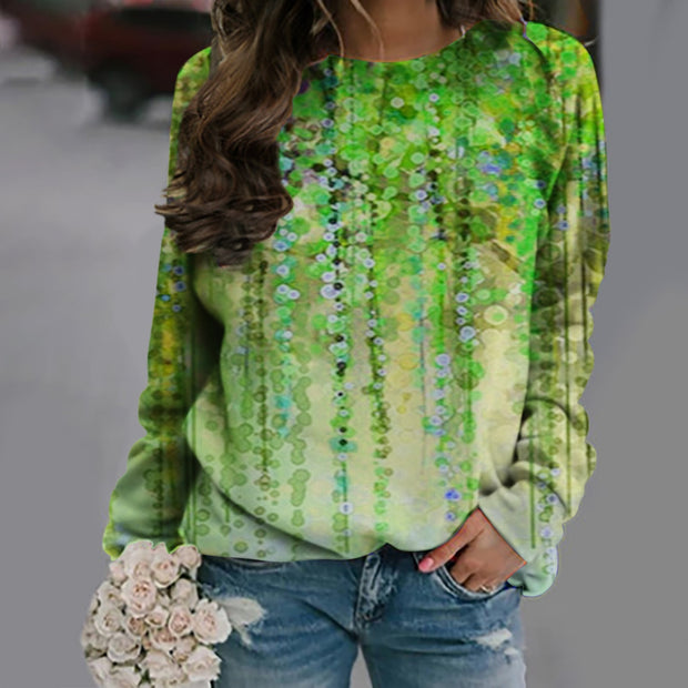 Women&#39;s Personality Liu Su Print Plus Size Pullover Top XS-5XL 0 DailyAlertDeals Tan XS 