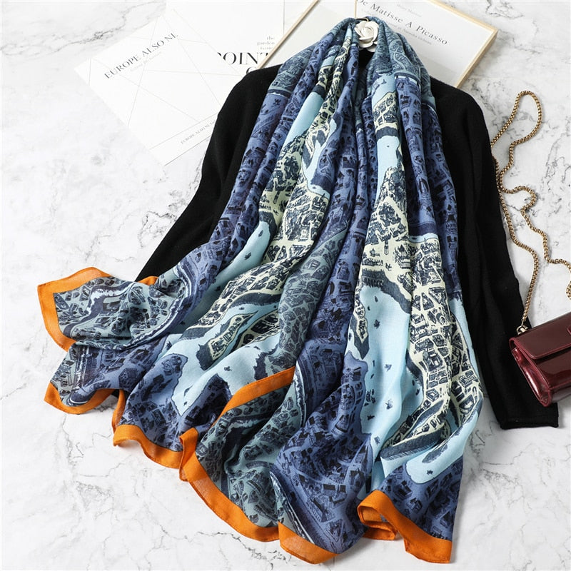 2022 New Design Brand Women Scarf Fashion Print Cotton Spring Winter Warm Scarves Hijabs Lady Pashmina Foulard Bandana Plaid 0 DailyAlertDeals   