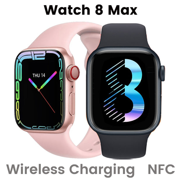 Watch 8 Max Smart Watch Men Answer Call 1.85 NFC Wireless Charging Sport Tracker Women Smartwatch Gift For Apple Phone PK IWO 27 smart watch DailyAlertDeals   