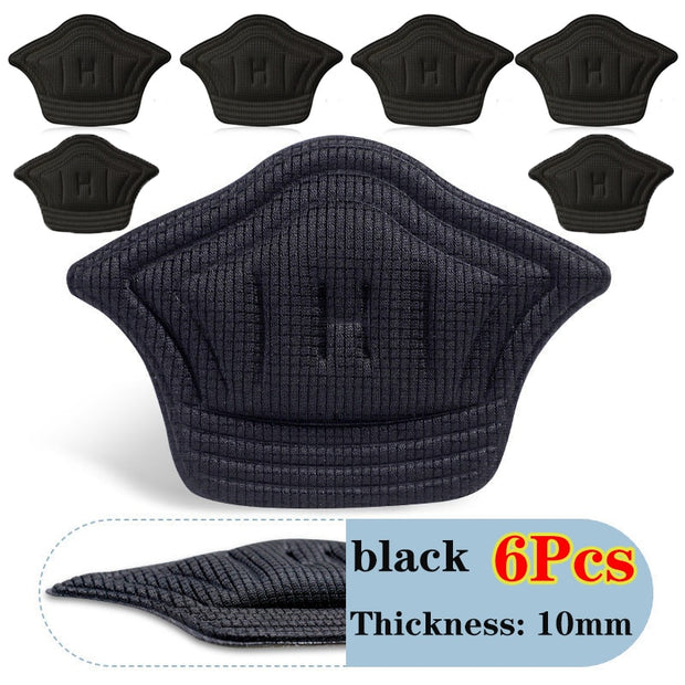 6pcs Insoles Patch Heel Pads for Sport Shoes Pain Relief Antiwear Feet Pad Adjustable Size Protector Back Sticker Cushion Insole 0 DailyAlertDeals Black 10mm-6pcs China 