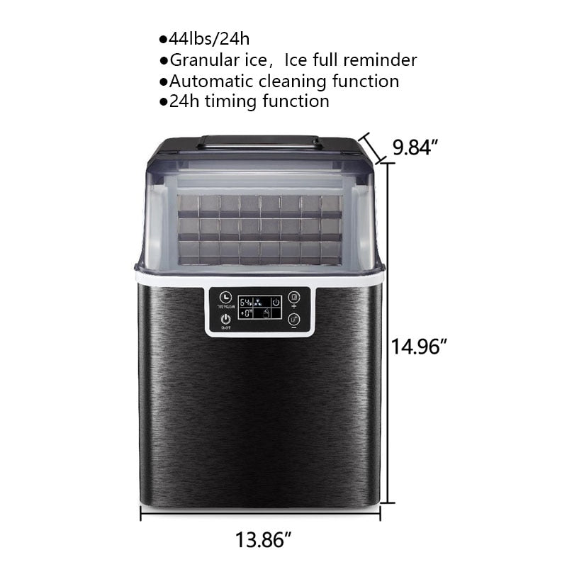 Countertop Bullet Ice Maker Machine for Home 26 Lbs Automatic Ice Cube Maker Machine for Kitchen Office Bar Party Ice Maker machine for home DailyAlertDeals United States 44LBS IN 24H C1 