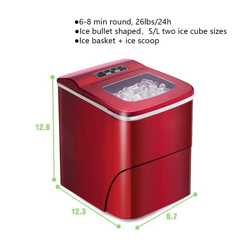 Countertop Bullet Ice Maker Machine for Home 26 Lbs Automatic Ice Cube Maker Machine for Kitchen Office Bar Party Ice Maker machine for home DailyAlertDeals United States 26LBS IN 24H B3 