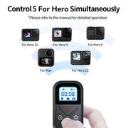 TELESIN 80M Bluetooth Remote Control For GoPro Hero 11 10 9 8 Max 11 Mini With Wrist Strap For Smart Phone Gopro Accessories Bluetooth Remote Control DailyAlertDeals   