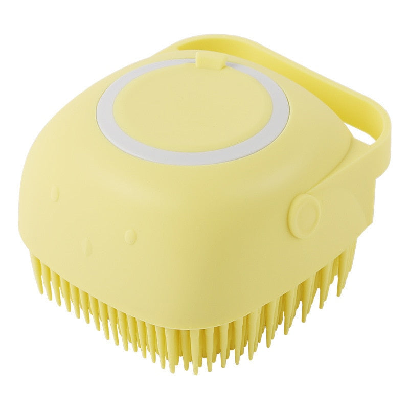 Bathroom  Puppy Big Dog Cat Bath Massage Gloves 0 DailyAlertDeals Square Yellow As the pictures 