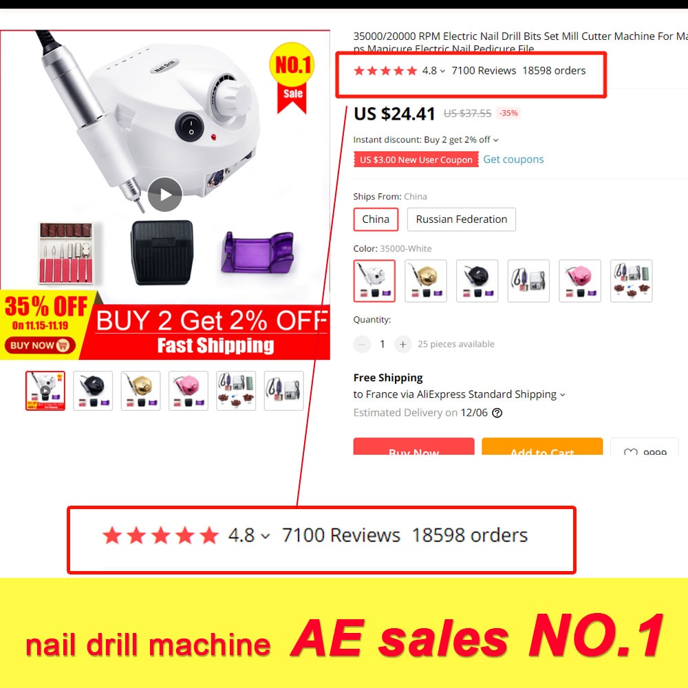 Manicure Set with Led Nail Lamp 120W Nail Set 30/20/10 Color UV Polish Gel Nail Kit Tools Set with Nail Drill Machine Nail files Electric Manicure Drill & Accessory DailyAlertDeals   