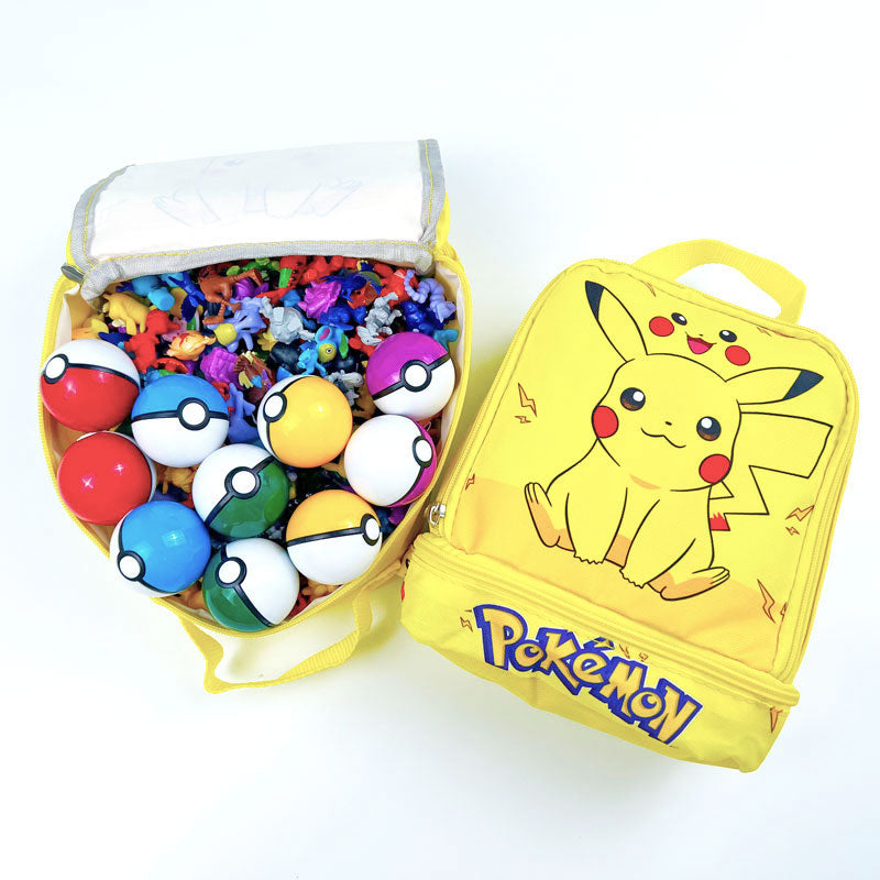 144Pcs/Set Pokemon Anime Figure with Storage Bag Kawaii Pikachu Action Figures Pokeball Dolls for Children Toys Gifts Pokemon Action Figures DailyAlertDeals   