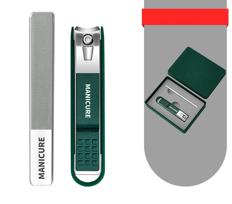Branded Nail Clipper Set Manicure & Pedicure Tools For Men & Women Travel Nail Care Set Nail Clippers DailyAlertDeals Dark Green 2pcs  