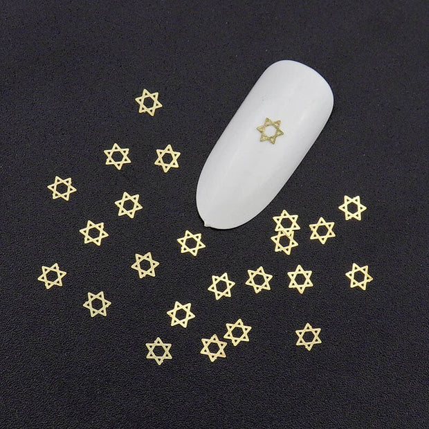 100Pcs/Lot Gold Metal Nail Decals Ultra-thin Flakes Nail Bling Rhinestone Cute 3D Nail Art Decorations Charm Nail Art Rivets 0 DailyAlertDeals 494  
