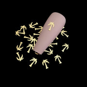 100Pcs/Lot Gold Metal Nail Decals Ultra-thin Flakes Nail Bling Rhinestone Cute 3D Nail Art Decorations Charm Nail Art Rivets 0 DailyAlertDeals 247  