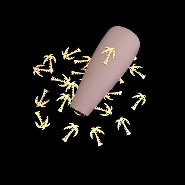 100Pcs/Lot Gold Metal Nail Decals Ultra-thin Flakes Nail Bling Rhinestone Cute 3D Nail Art Decorations Charm Nail Art Rivets 0 DailyAlertDeals 247  