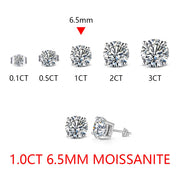 ATTAGEMS 2 Carat 8.0mm D Color Moissanite Stud Earrings For Women Top Quality 100% 925 Sterling Silver Sparkling Wedding Jewelry 0 DailyAlertDeals 1.0CT VVSI1 6.5mm China No Certificate 925