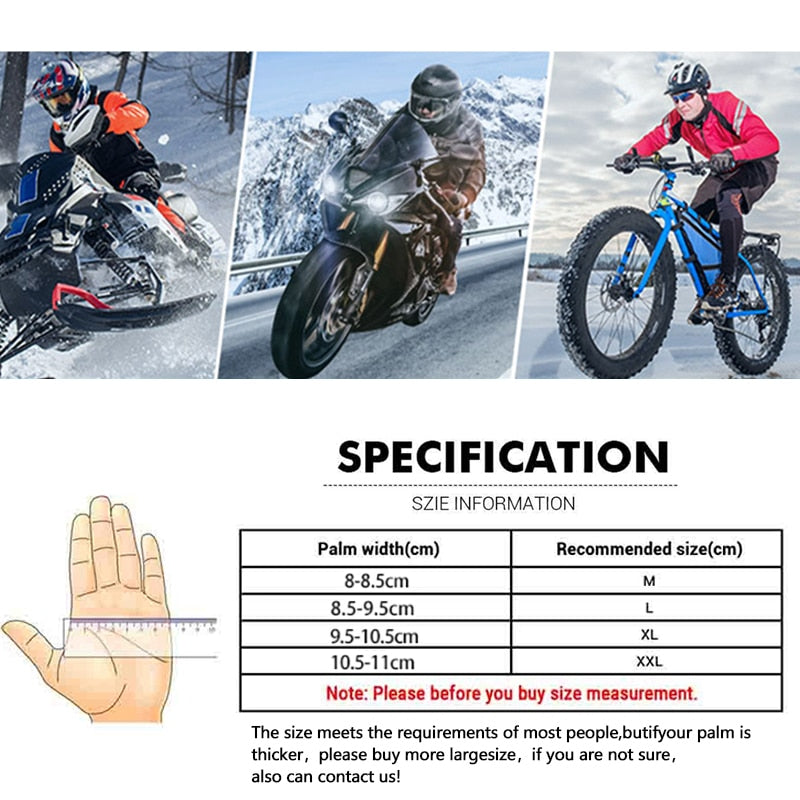 Motorcycle Gloves Windproof Waterproof Guantes Moto Men Motorbike Riding Gloves Touch Screen Moto Motocross Gloves Winter Motorbike Riding Gloves DailyAlertDeals   