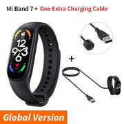Xiaomi Mi Band 7 Smart Bracelet Fitness Tracker and Activity Monitor Smart Band 6 Color AMOLED Screen Bluetooth Waterproof Fitness Tracker and Activity Monitor Accessories DailyAlertDeals Add ChargingCable USA 