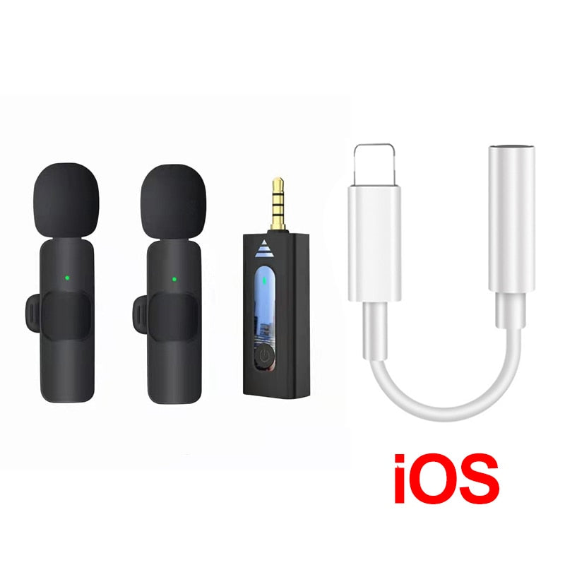 Wireless 3.5mm Lavalier Lapel Microphone Omnidirectional Condenser Mic for Camera Speaker Smartphone,Recording Mic for Youtube Microphones DailyAlertDeals K35 iOS 2  