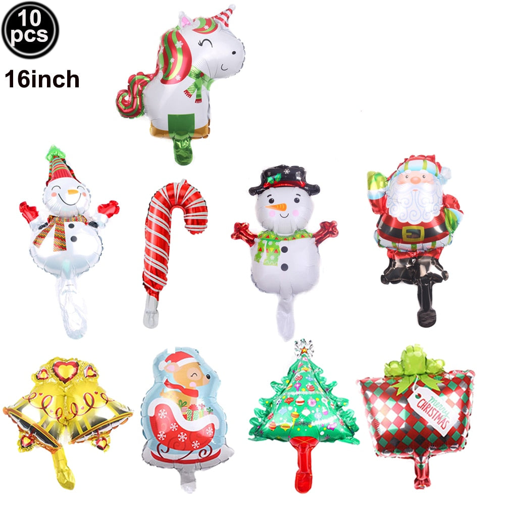 1pc Jumbo Gingerbread Man Foil Balloons Christmas Balloon Xmas Helium Foil Balloon Christmas Party Supplies New Year Decoration Balloons DailyAlertDeals mini set 2 As pitures show 