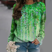 Women&#39;s Personality Liu Su Print Plus Size Pullover Top XS-5XL 0 DailyAlertDeals Green XS 