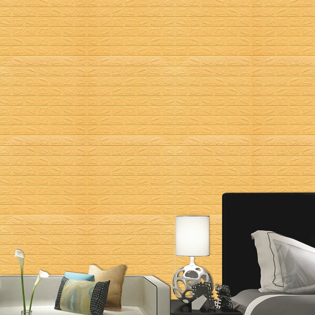 10pcs 3D Wall Sticker Imitation Brick Bedroom Decoration Waterproof Self Adhesive Wallpaper For Living Room Kitchen TV Backdrop 0 DailyAlertDeals beige China 