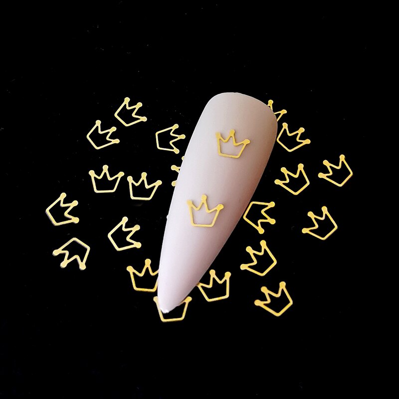 100Pcs/Lot Gold Metal Nail Decals Ultra-thin Flakes Nail Bling Rhinestone Cute 3D Nail Art Decorations Charm Nail Art Rivets 0 DailyAlertDeals 798  