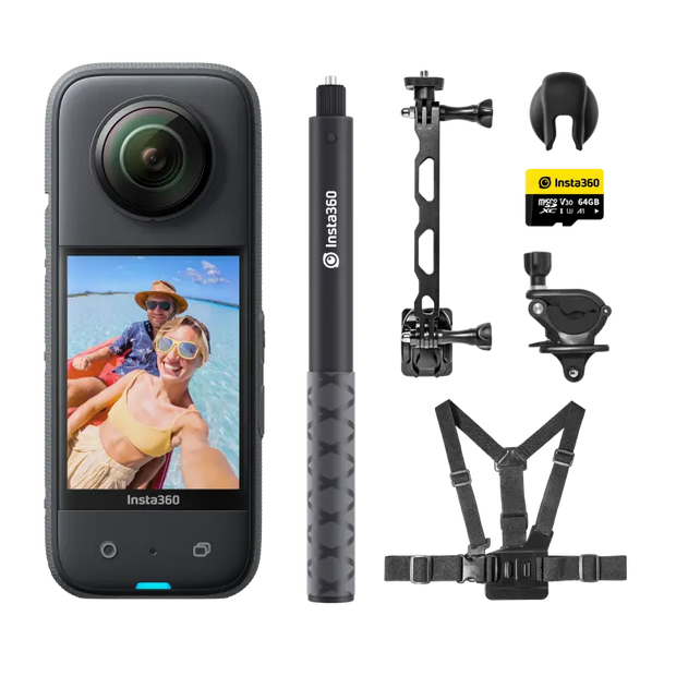 Insta360 X3 - Waterproof 360 Action Camera with 1/2 48MP Sensors, 5.7K 360 Active HDR Video, 72MP 360 Photo, 4K Single-Lens Waterproof 360 Action Camera DailyAlertDeals Snow Kit China 