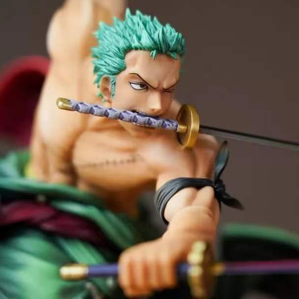 Hot One Piece 10cm Anime Figure GK Roronoa Zoro Three-blade Sa-maximum Manga Anime Statue Action Figure Collection Model Kid Toy Action & Toy Figures DailyAlertDeals   