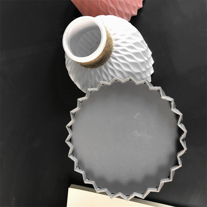 Modern Flower Vase Imitation Ceramic Flower Pot Decoration Home Plastic Vase Flower Arrangement Nordic Style Home Decoration Vases Flower Pots DailyAlertDeals   