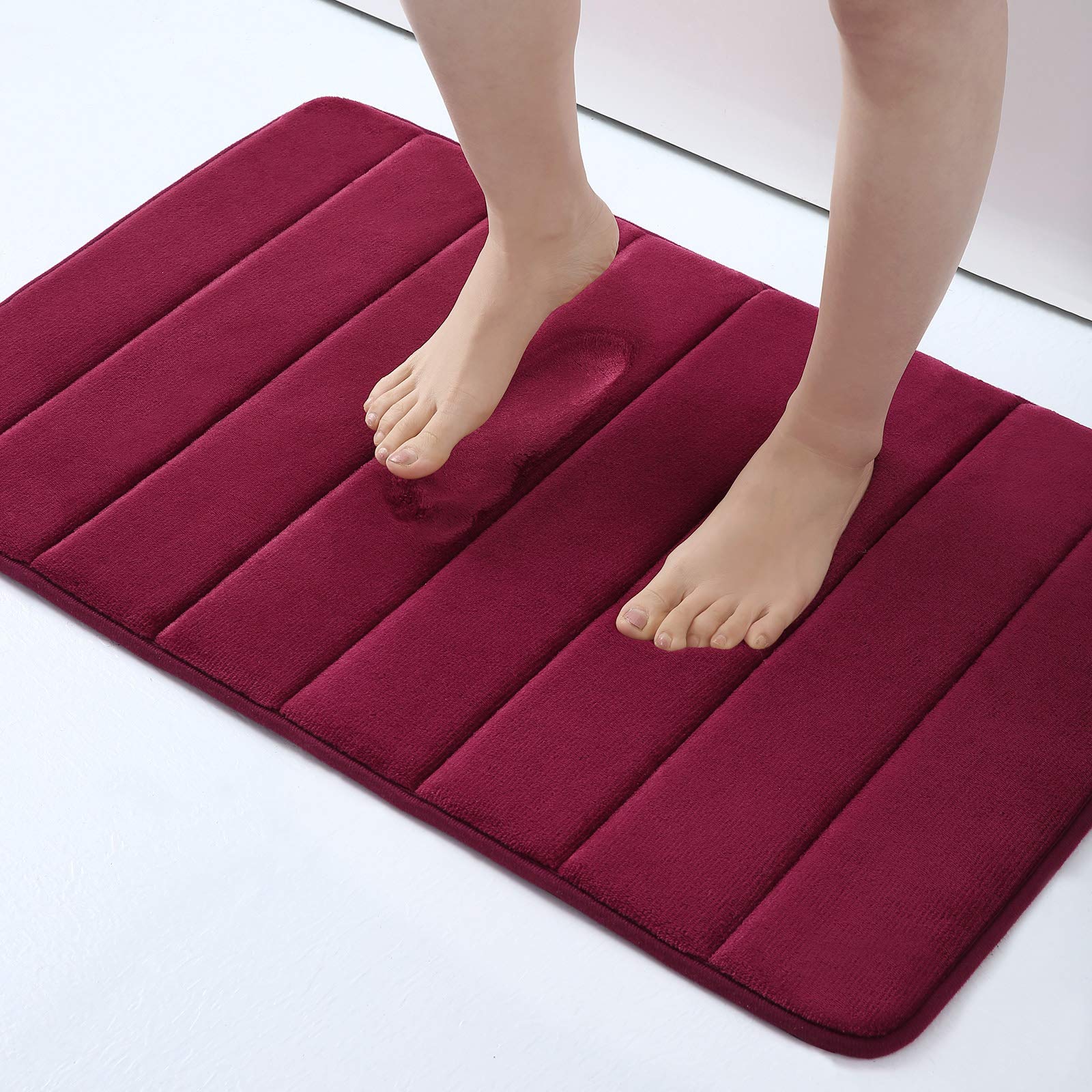 Memory Foam Bath Mat Anti-Slip Shower Carpet Soft Foot Pad Decoration Floor Protector Absorbent Quick Dry Bathroom Rug Mats & Rugs DailyAlertDeals
