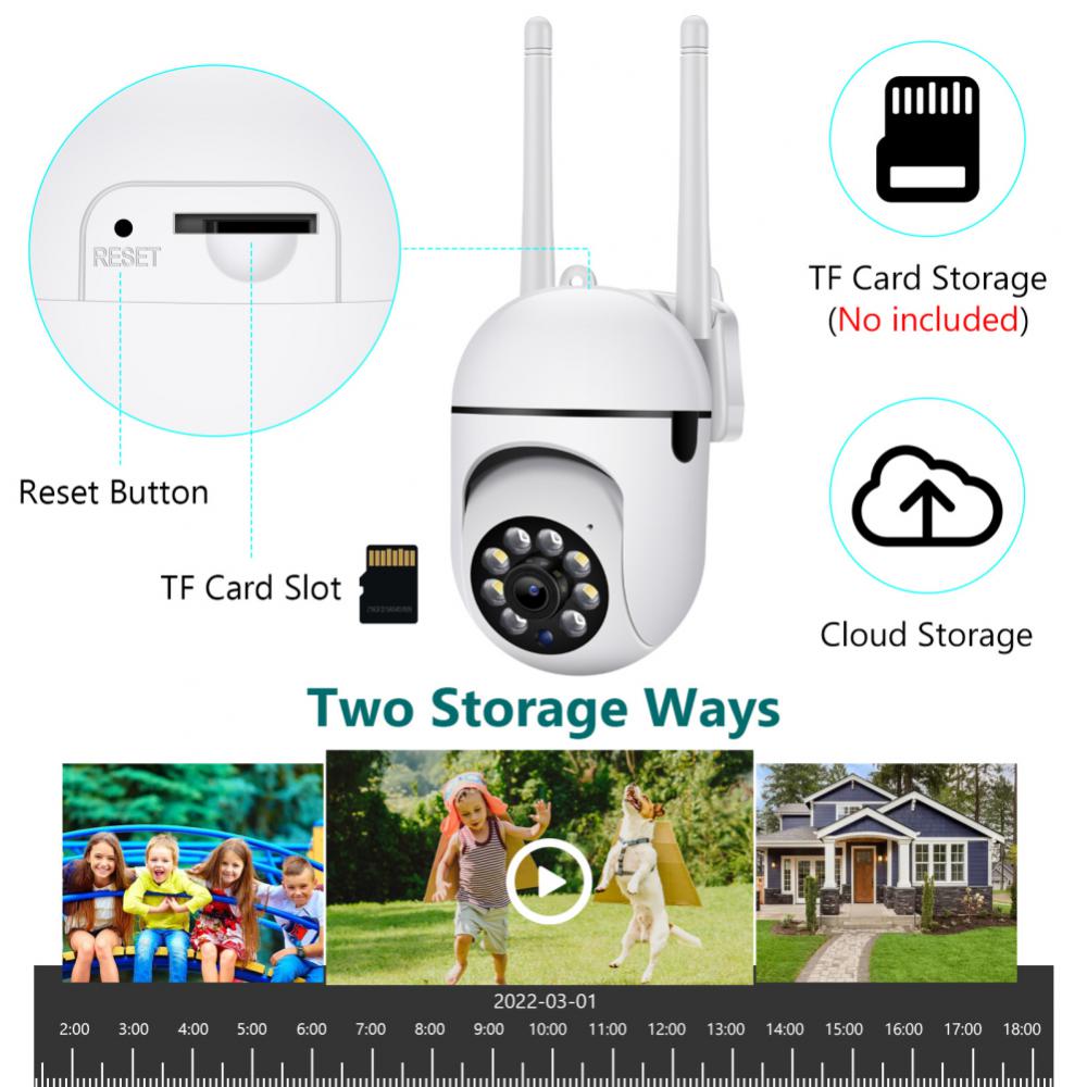 2.4+5G WiFi IP Camera 4X Zoom Outdoor Surveillance Camera Color Night Vision Ai Human Detection Security CCTV Mini Camera New 0 DailyAlertDeals   