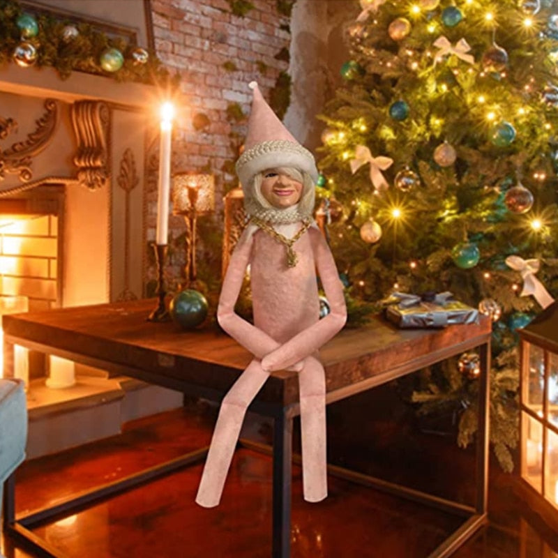 Snoop on a Stoop Christmas Elf Doll Snoop Dog Elf on the Shelf New Year Christmas Gift Toy 2022 Snoop on a Stoop elf doll DailyAlertDeals Pink United States 