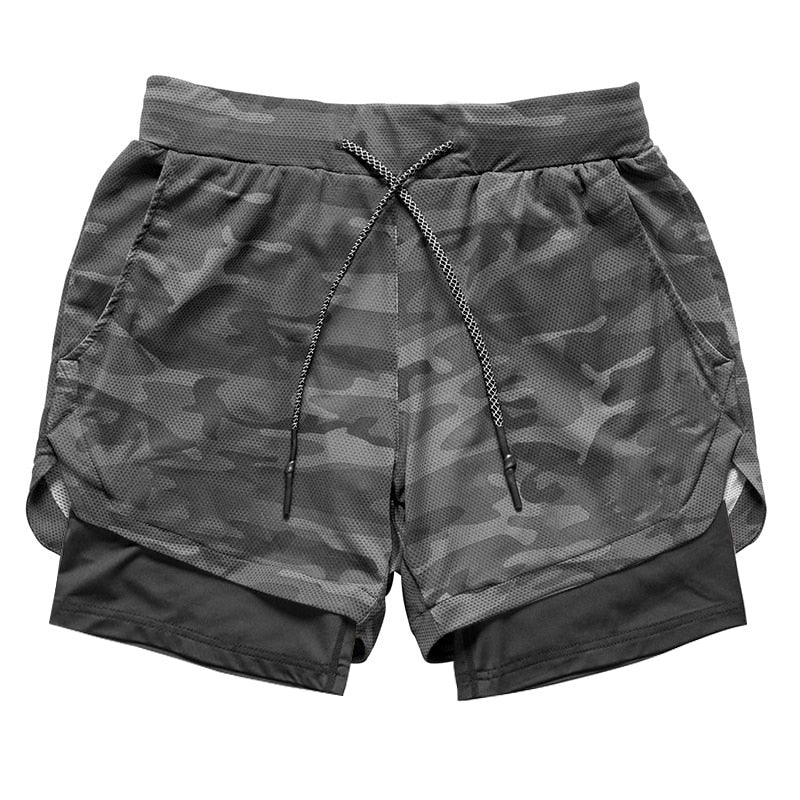 2022 Camo Running Shorts Men 2 In 1 Double-deck Quick Dry GYM Sport Shorts Fitness Jogging Workout Shorts Men Sports Short Pants 0 DailyAlertDeals   