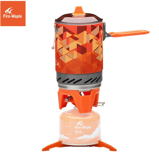 Fire Maple X2 Outdoor Gas Stove Burner Tourist Portable Cooking System With Heat Exchanger Pot FMS-X2 Camping Hiking Gas Cooker Portable Cooking Stoves DailyAlertDeals   