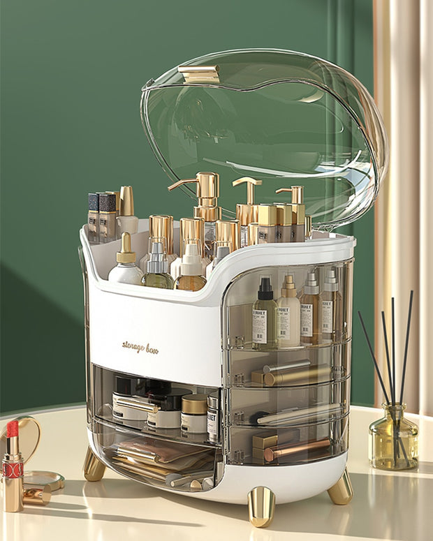 Fashion Big Capacity Cosmetic Storage Box Waterproof Dustproof Bathroom Desktop Beauty Makeup Organizer Skin Care Storage Drawer 0 DailyAlertDeals 30  