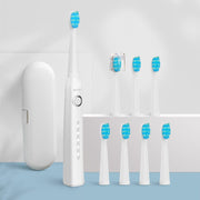 Seago Sonic Electric Toothbrush Tooth brush USB Rechargeable adult Waterproof automatic 5 Mode with Travel case Toothbrushes DailyAlertDeals USA 958Bai-8st-hezi 
