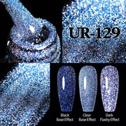 UR SUGAR Sparkling Gel Nail Polish Reflective Glitter Nail Gel Semi Permanent Nail Art Varnish For Manicures Need Base Top Coat 0 DailyAlertDeals Reflective 129  