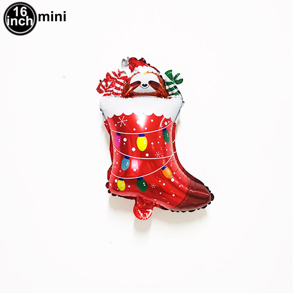 1pc Jumbo Gingerbread Man Foil Balloons Christmas Balloon Xmas Helium Foil Balloon Christmas Party Supplies New Year Decoration Balloons DailyAlertDeals mini sock2 As pitures show 