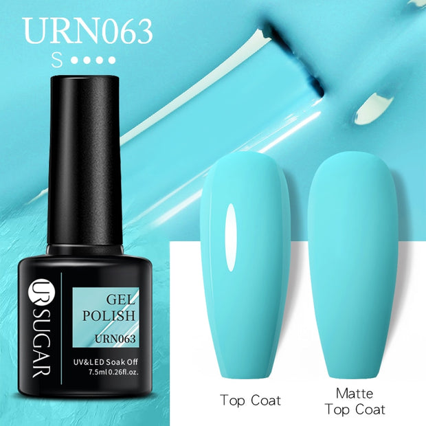 UR SUGAR 7.5ml Dark Purple Gel Nail Polish Soak Off UV LED Semi Permanent Gel Varnishes Manicure Nails Art Matte Top Coat Needed nail polish DailyAlertDeals URN063  