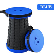 Portable Telescopic Folding Stool Outdoor Camping Retractable Stools for Travel Hiking Beach Chair Foldable Fishing Stool Chairs Folding Chairs & Stools DailyAlertDeals China Blue 