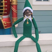 Snoop on a Stoop Christmas Elf Doll Snoop Dog Elf on the Shelf New Year Christmas Gift Toy 2022 Snoop on a Stoop elf doll DailyAlertDeals Green style 2 United States 