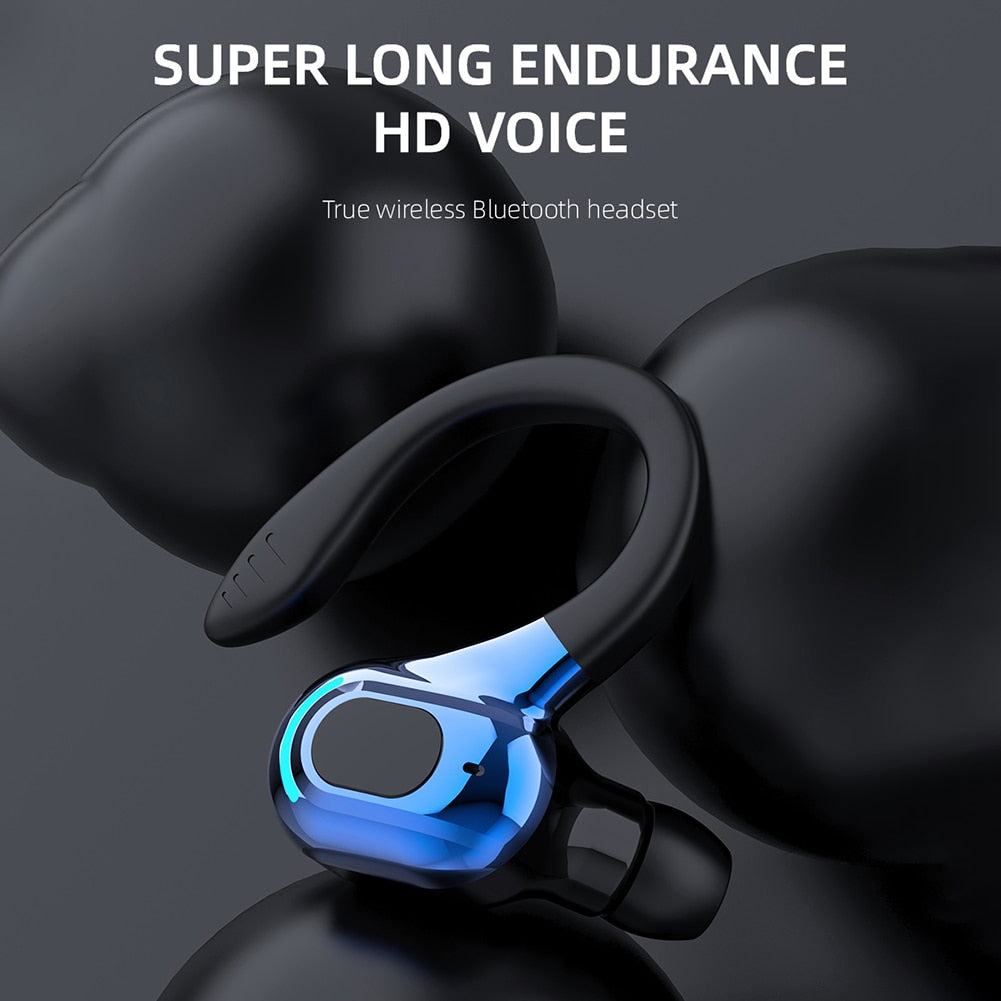 Noise Cancelling Sports Wireless Business Headphones Headset Waterproof Hanging Single Ear Earbuds Bluetooth 5.2 Earphone 0 DailyAlertDeals   