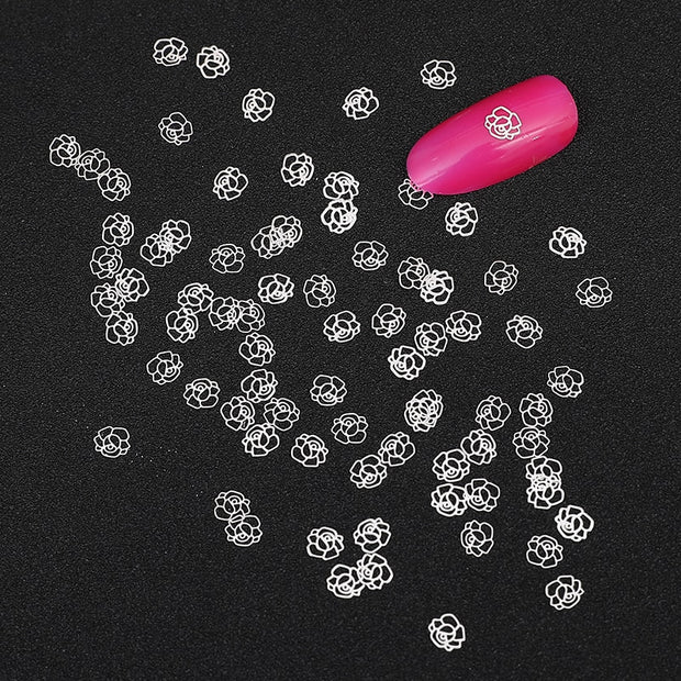 100Pcs/Lot Gold Metal Nail Decals Ultra-thin Flakes Nail Bling Rhinestone Cute 3D Nail Art Decorations Charm Nail Art Rivets 0 DailyAlertDeals DR319  
