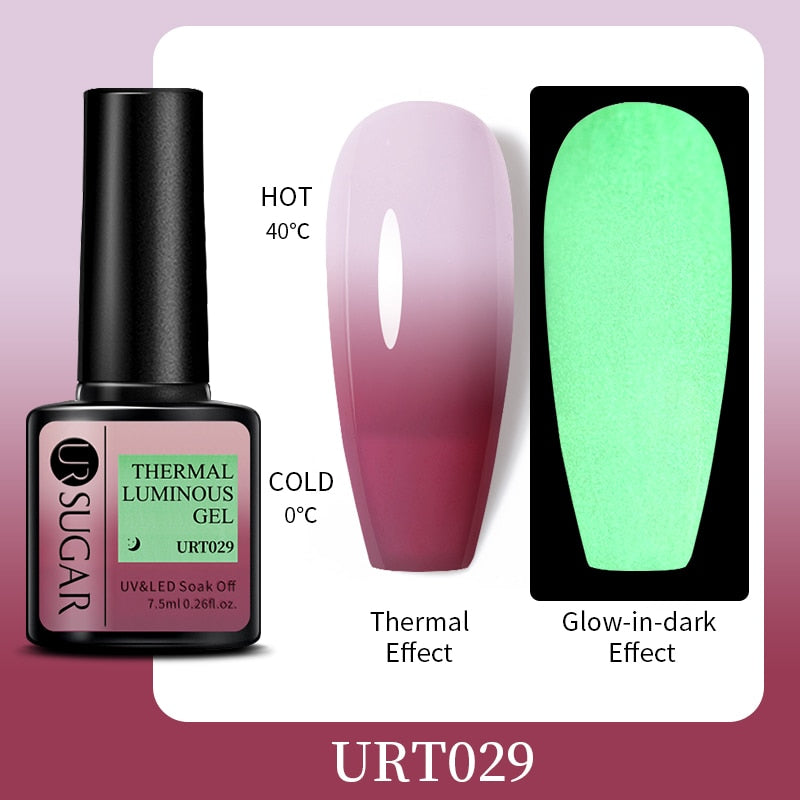 UR SUGAR Fluorescent Gel Nail Polish Neon Yellow Green Blue Color Gel Soak Off UV Nail Gel Varnish For Nail Art Top Coat Neon Fluorescent Gel Nail Polish DailyAlertDeals