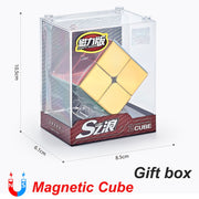Cyclone Boys Plating 3x3x3 2x2 Magnetic Magic Cube 3x3 Professional Speed Puzzle 3×3 2×2 Children&#39;s Fidget Toy 3×3×3 Magnet Cubo 0 DailyAlertDeals Magnet 2x2 Gift box  