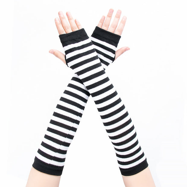 Stylish Long Black Fishnet Gloves Womens Fingerless Gloves Girls Dance Gothic Punk Rock Costume Fancy Gloves Fingerless Gloves DailyAlertDeals style 6 4 One Size 