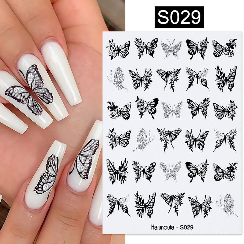 Harunouta Gold Leaf 3D Nail Stickers Spring Nail Design Adhesive Decals Trends Leaves Flowers Sliders for Nail Art Decoration 0 DailyAlertDeals S029  