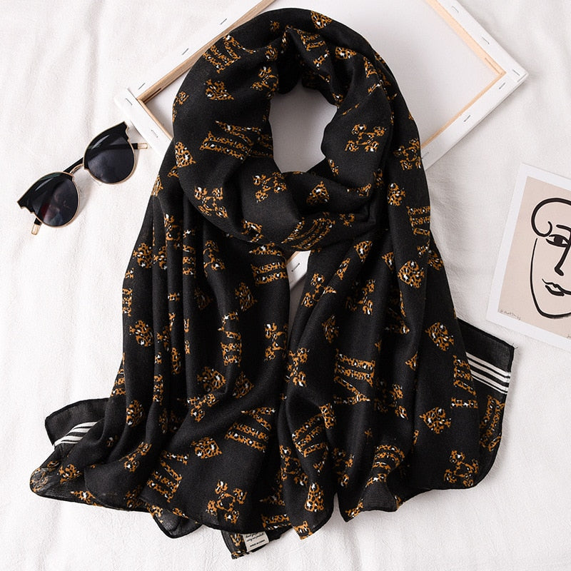 2022 New Design Brand Women Scarf Fashion Print Cotton Spring Winter Warm Scarves Hijabs Lady Pashmina Foulard Bandana Plaid 0 DailyAlertDeals m35-2 180x90cm 