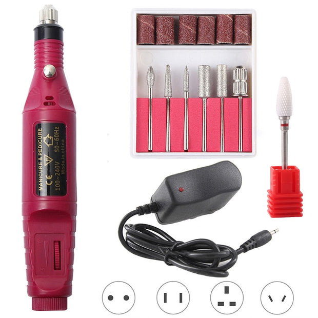Professional Electric Nail Drill Machine Pedicure Manicure Drill Set Milling Cutters Set Nail File 20000RPM Polishing Equipment 0 DailyAlertDeals   