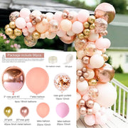 Pink Balloon Garland Arch Kit Birthday Party Decorations Kids Birthday Foil White Gold Balloon Wedding Decor Baby Shower Globos Balloons Set for Birthday Parties DailyAlertDeals 5 AS SHOWN 