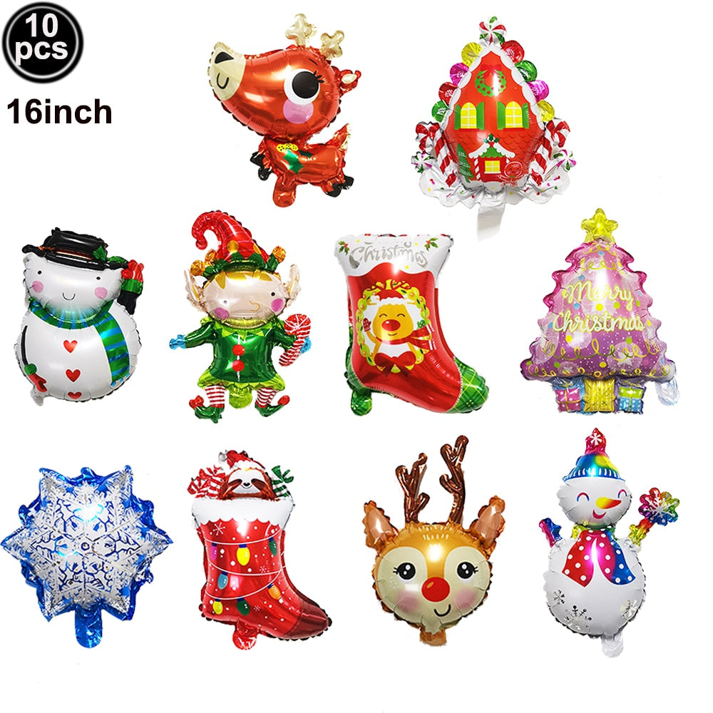 1pc Jumbo Gingerbread Man Foil Balloons Christmas Balloon Xmas Helium Foil Balloon Christmas Party Supplies New Year Decoration 0 DailyAlertDeals mini set 1 As pitures show 