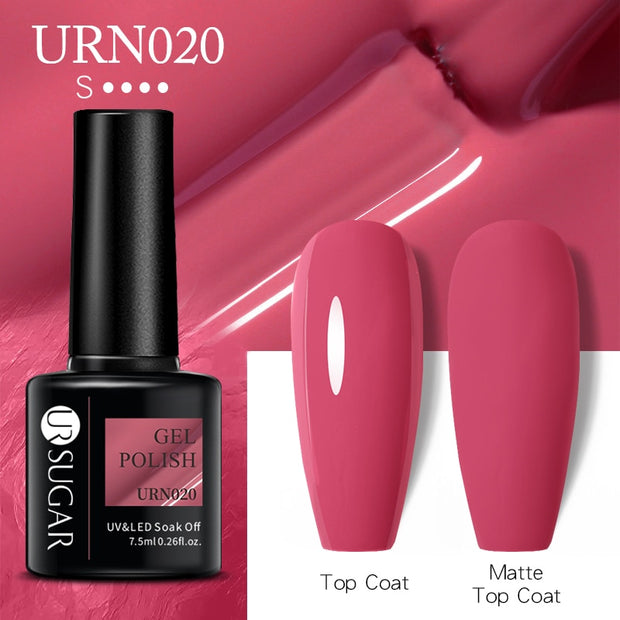 UR SUGAR 7.5ml Dark Purple Gel Nail Polish Soak Off UV LED Semi Permanent Gel Varnishes Manicure Nails Art Matte Top Coat Needed nail polish DailyAlertDeals URN020  