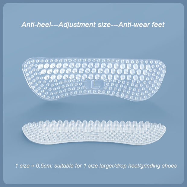 Upgrade Silicone Heel Stickers Heels Grips for Women Men Anti Slip Heel Cushions Non-Slip Inserts Pads Foot Heel Care Protector 0 DailyAlertDeals L-Transparent China 